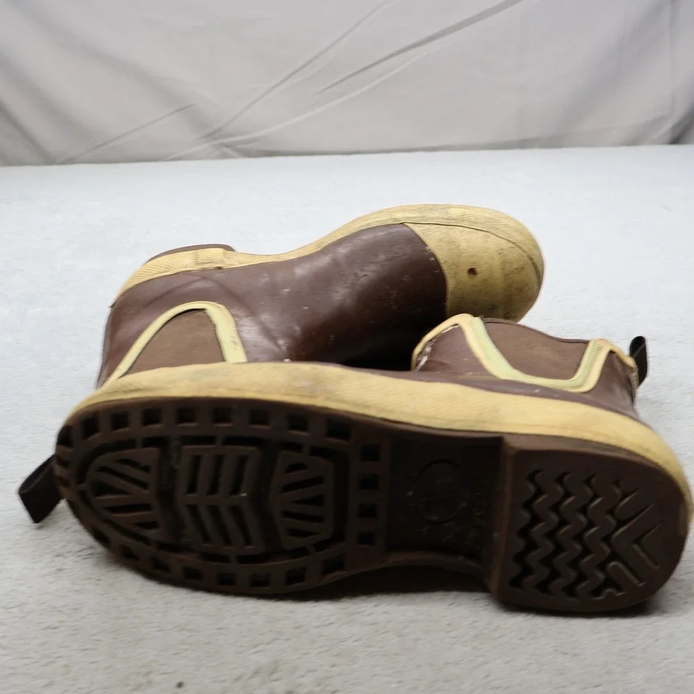 Xtratuf Mens 7 Deck Boots Brown Legacy Ankle Waterproof Slip Resistant Pull On